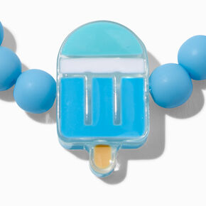 Claire&#39;s Club Matte Blue Ice Lolly Stretch Bracelet,
