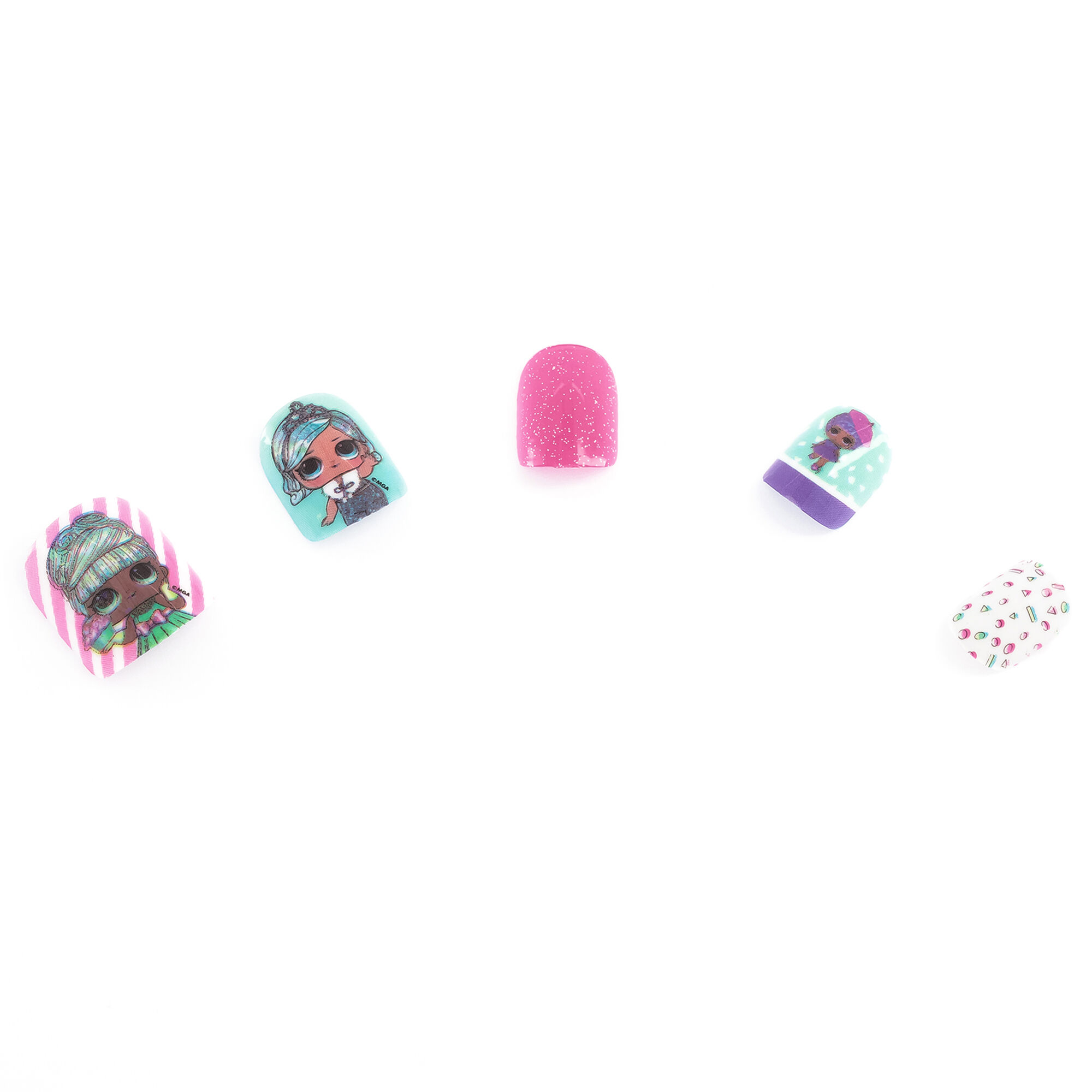 L.O.L. Surprise!™ Square Pink Press-On Faux Nail Set - 18 Pack,