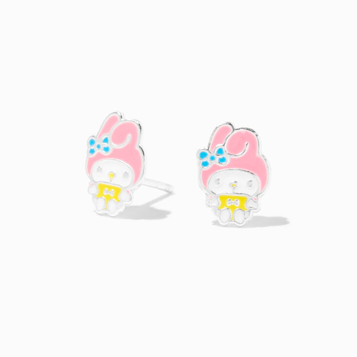 Sterling Silver Hello Kitty&reg; and Friends My Melody&reg; Enamel Stud Earrings,