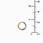 Titanium 12MM Silver &amp; Gold Hoop Earrings,
