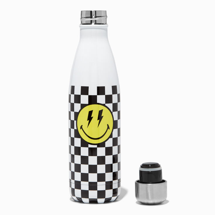 Smiley World® Checkered Water Bottle