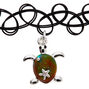 Mood Turtle Tattoo Choker Necklace - Black,