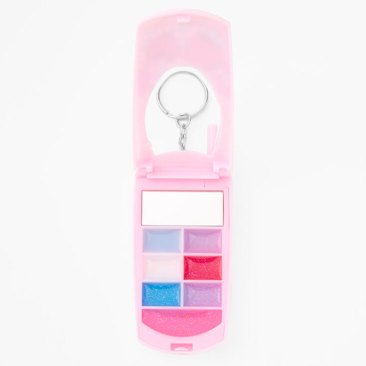 Pink Heart Flip Phone Bling Lip Gloss Set,