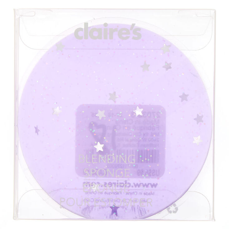 Claire's Éponge à maquillage en silicone circulaire violette
