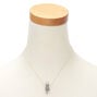 Hanging Cat Pendant Necklace - Grey,