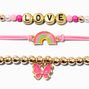 Bracelets perl&eacute;s r&eacute;glables avec perles d&rsquo;imitation &laquo;&nbsp;Love&nbsp;&raquo; Claire&#39;s&nbsp;Club - Lot de 3,