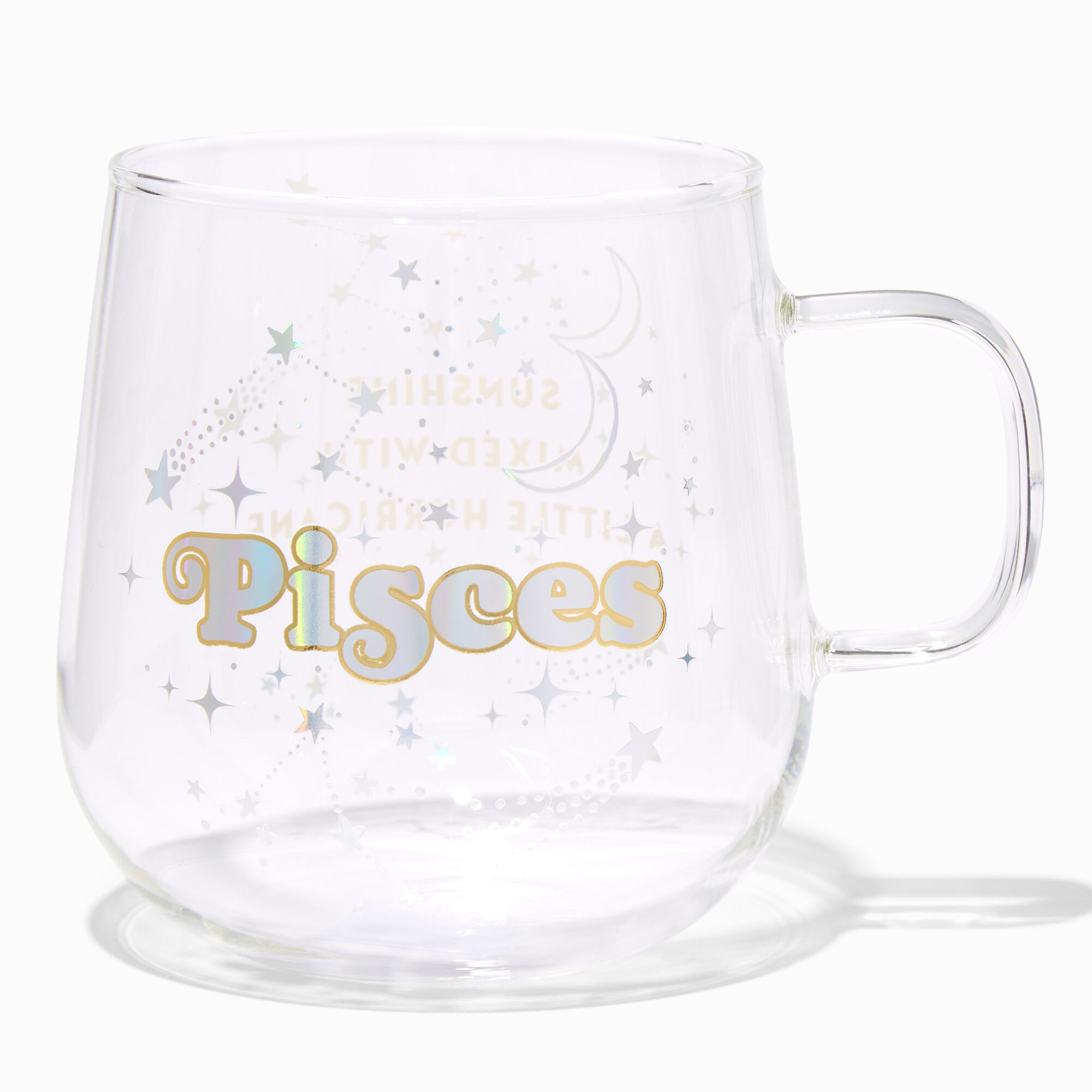 View Claires Zodiac Glass Mug Pisces information