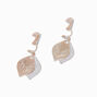 Mixed Metal Filigree Teardrop Clip-On Drop Earrings,