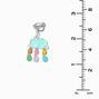 Rainbow Cloud 1&quot; Clip-On Drop Earrings ,