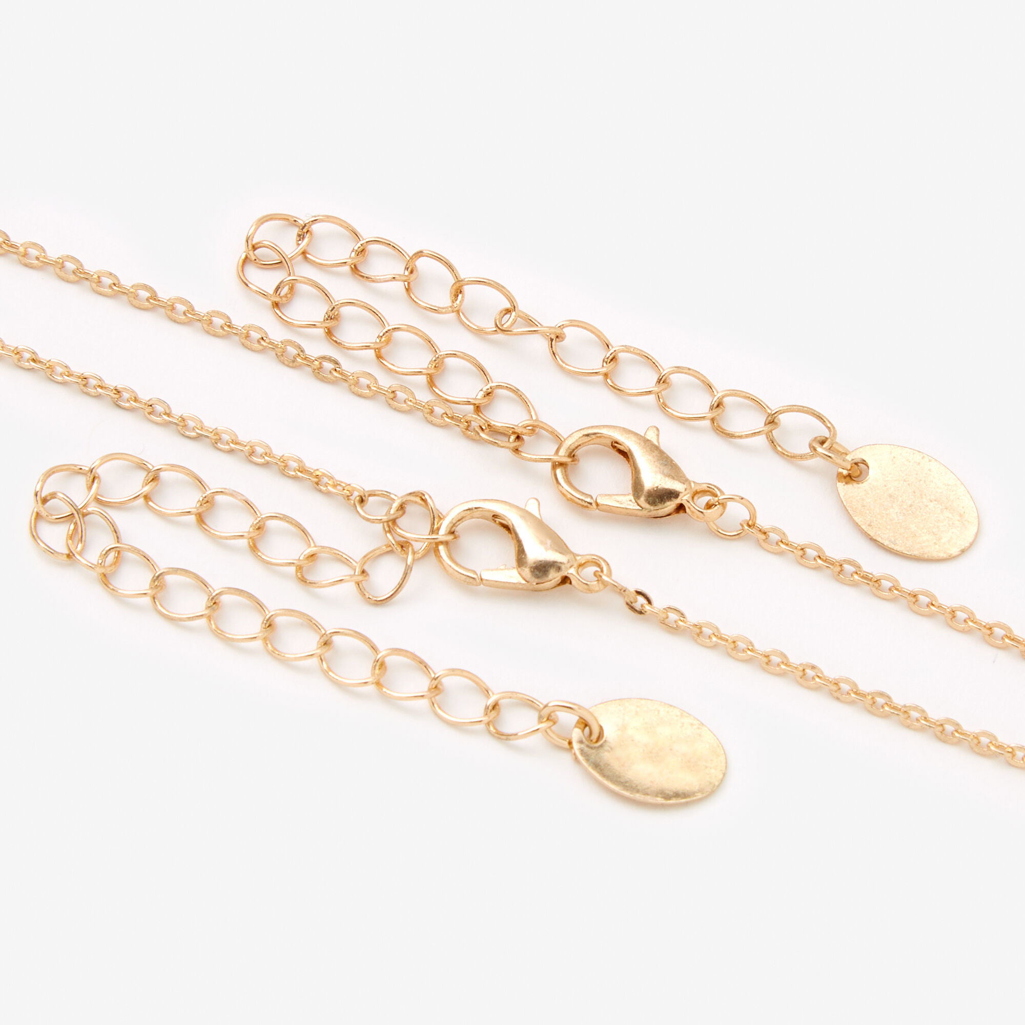 Gold tone Best Friends Split Yin Yang Pendant Necklaces 2 Pack
