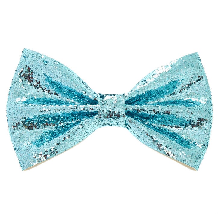 Blue glitter hair clips