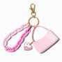 Yin Yang Charm Pink Mini Purse Keychain,