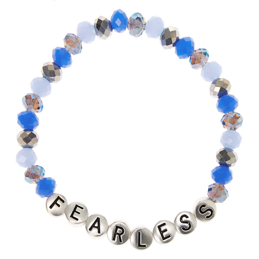 Fearless Beaded Stretch Bracelet - Blue,