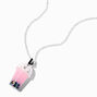 Pink Cat Boba Tea Pendant Necklace,