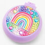 Rainbow Bling Pop-Up Hair Brush - Purple,