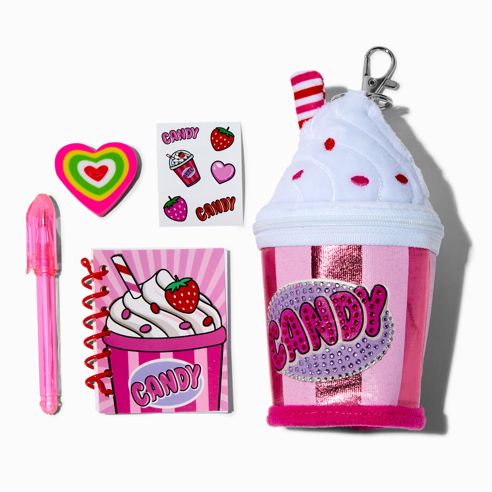 View Claires Candy Drink 4 Backpack Stationery Set information