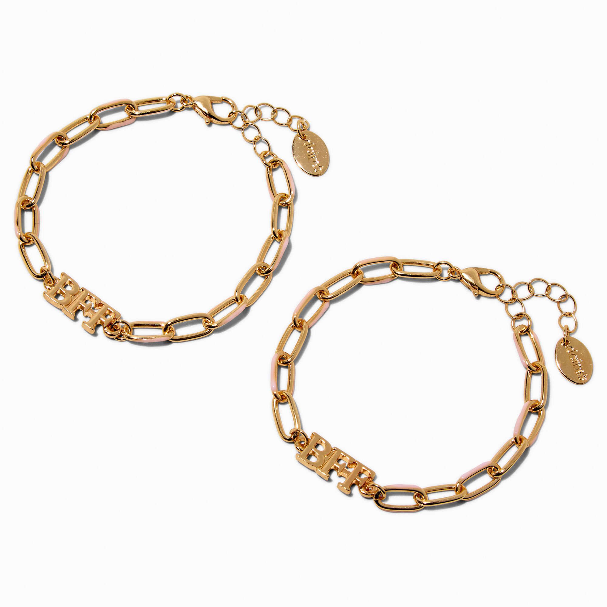Best Friends Gold-tone Chain Bracelets - 2 Pack,