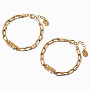 Best Friends Gold-tone Chain Bracelets - 2 Pack,