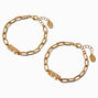 Best Friends Gold-tone Chain Bracelets - 2 Pack,