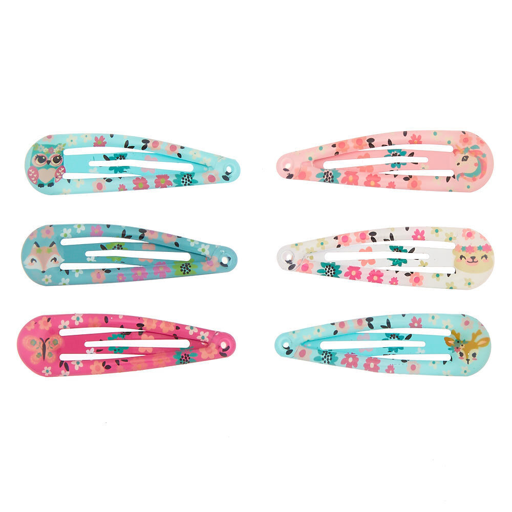 Barrettes clic clac animaux Claire's Club - Lot de 6,