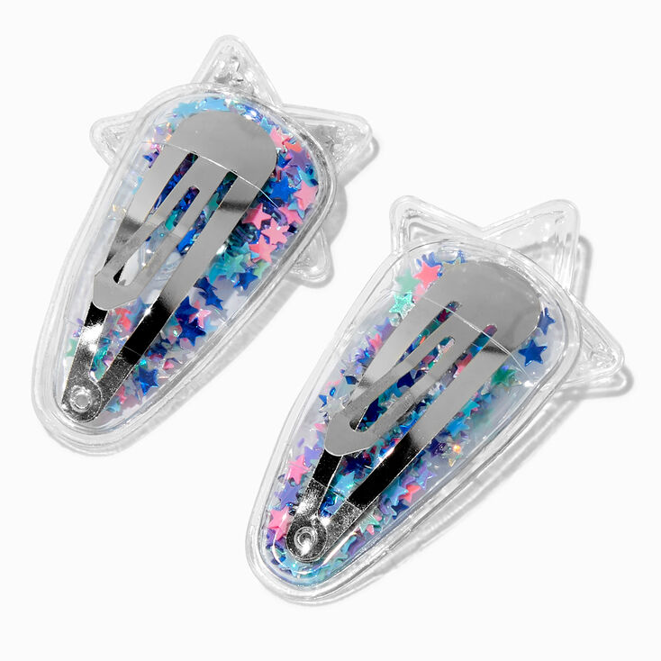 Claire&#39;s Club Star Shaker Snap Hair Clips - 2 Pack,