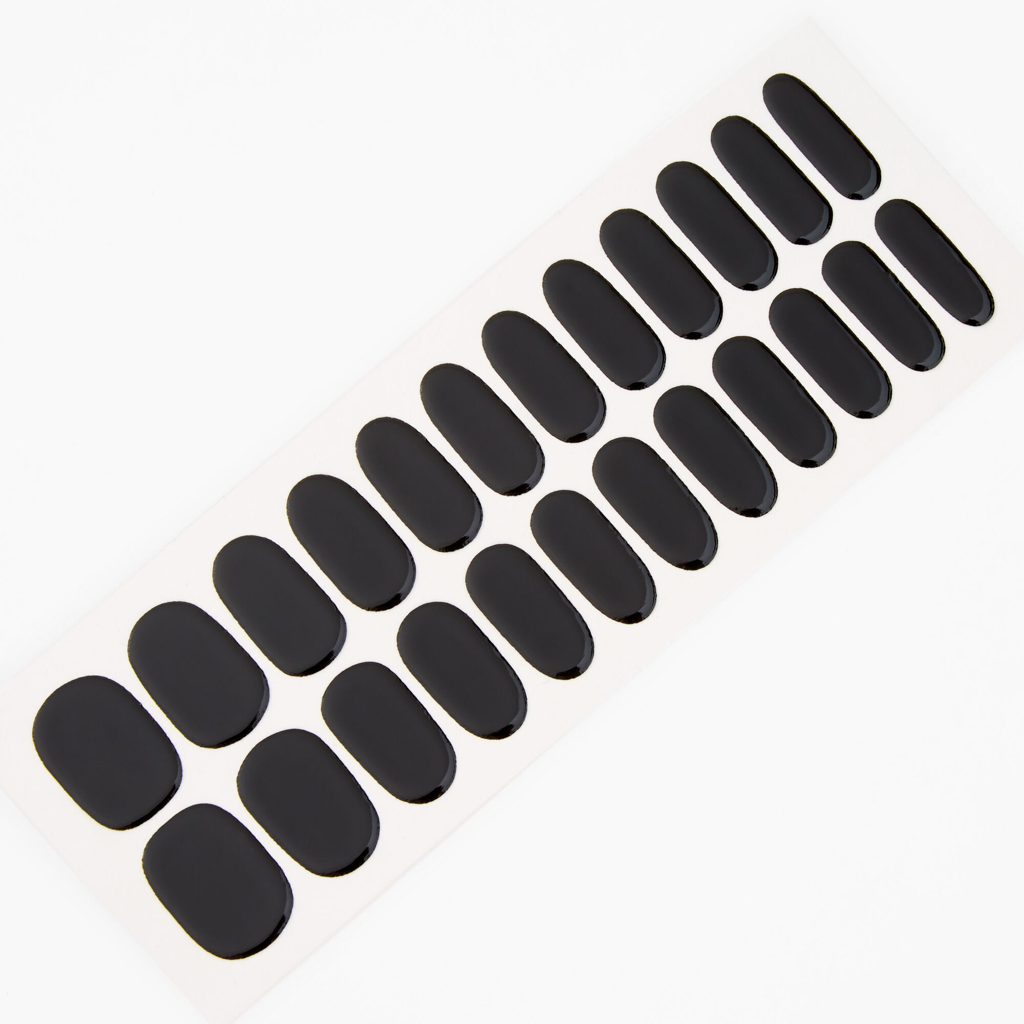 Black Vegan Nail Wraps Set - 24 Pack,