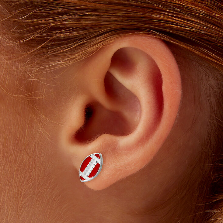 Football Stud Earrings - 3 Pack ,