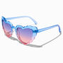 Blue Ombr&eacute; Heart Sunglasses,
