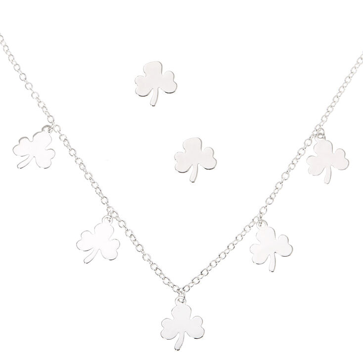 Silver Shamrock Jewellery Set - 2 Pack,