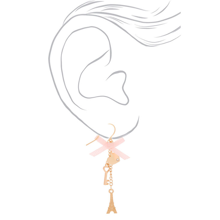 Gold 2&quot; Paris Romance Drop Earrings,