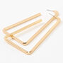 Gold-tone 60mm Rectangular Hoop Earrings,