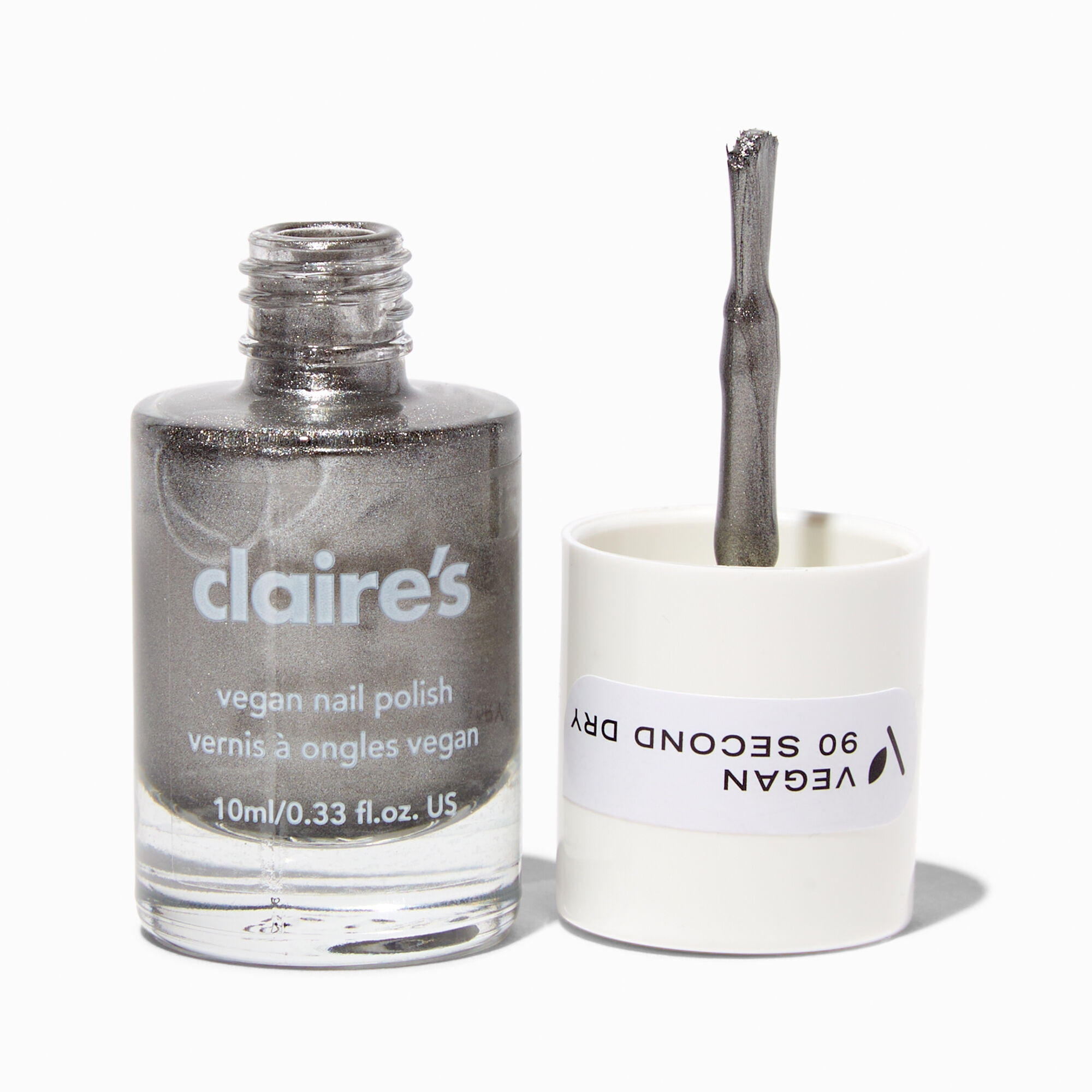 View Claires Vegan 90 Second Dry Nail Polish Chrome Silver information