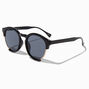 Gold Cutout Black Round Sunglasses,