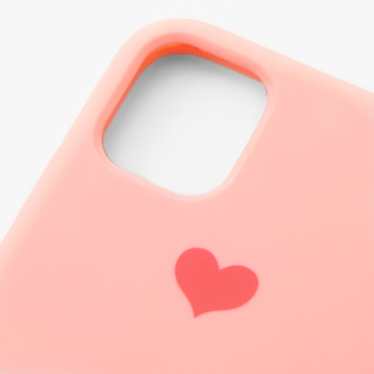 Coque de portable c&oelig;ur rose - Compatible avec iPhone&nbsp;11,