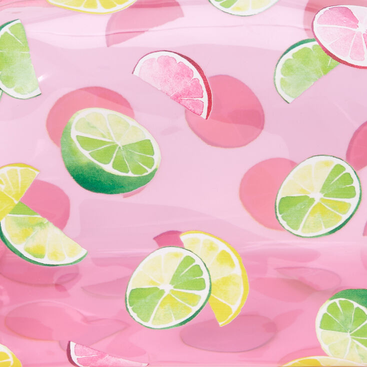 Pink Citrus Transparent Makeup Bag,