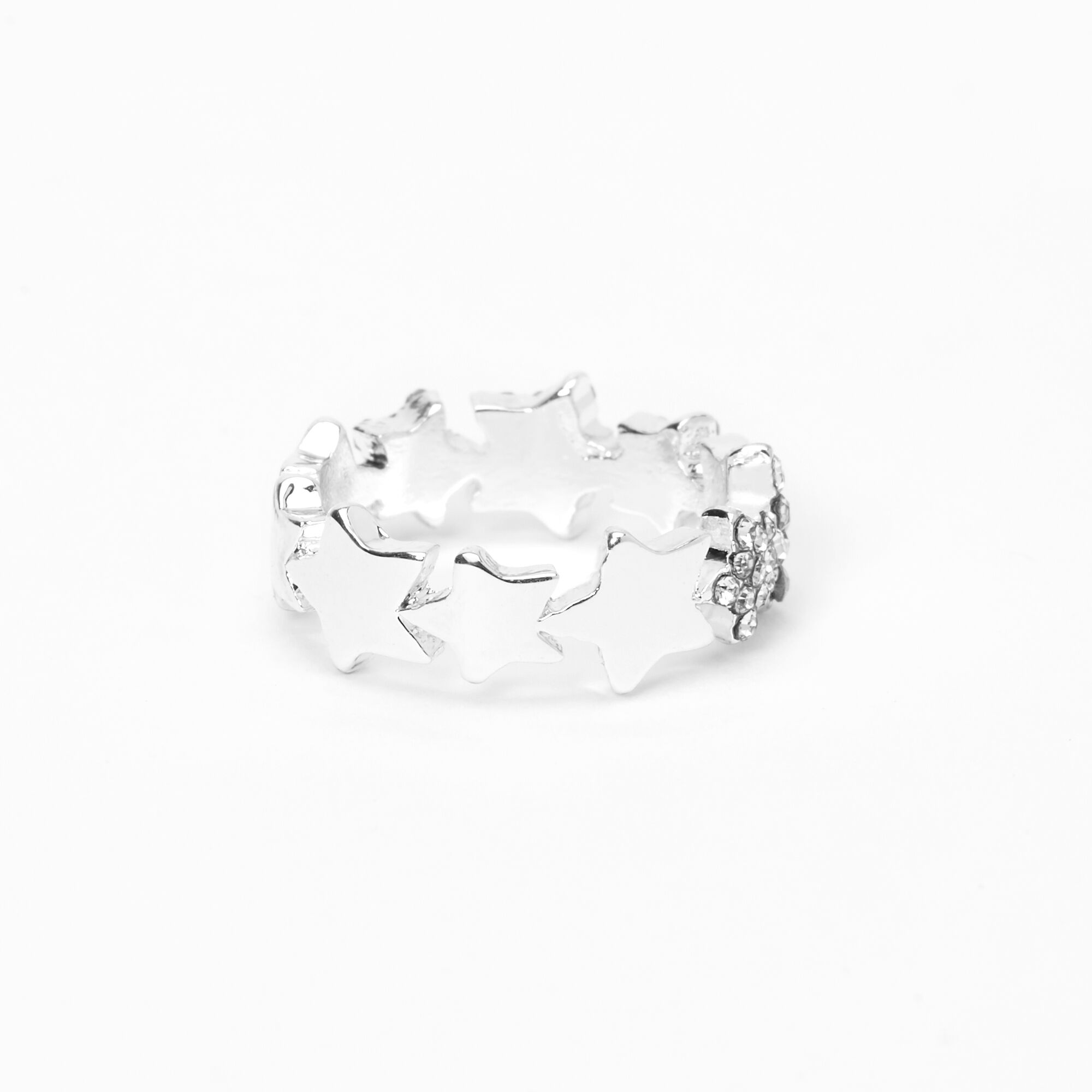 Silver Emellished Star Midi Ring,