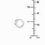 Silver-tone Rope 15mm Huggie Hoop Earrings,