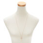 Long Rose Gold Key Pendant Necklace,