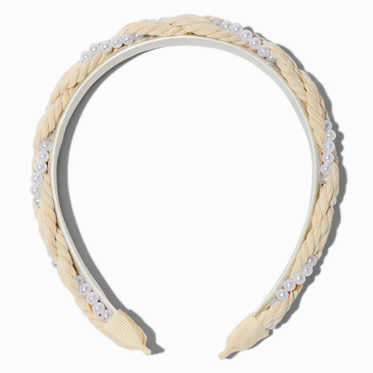Pearl Embellished Rope Headband