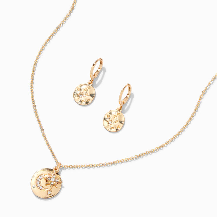 Gold Celestial Disc Jewelry Set - 2 Pack,