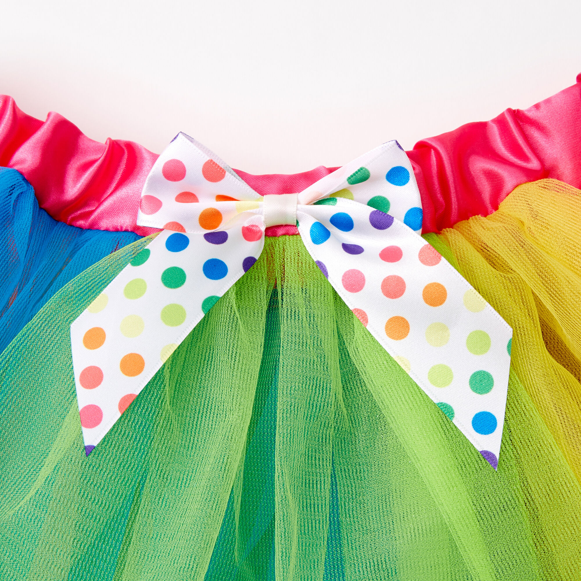 Satin Trim Rainbow Tutu,