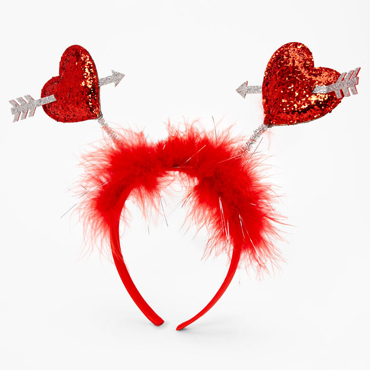 Serre-t&ecirc;te &agrave; antennes en forme de c&oelig;ur Saint-Valentin,