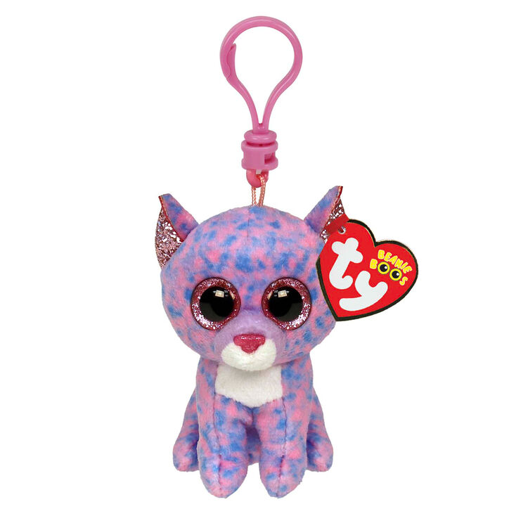 Ty&reg; Beanie Boos Cassidy the Cat Keychain Clip,