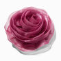 Large Purple Organza Rosette Flower Hair Clip,