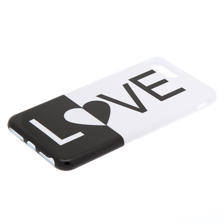 Black and White Love Phone Case - Fits iPhone 6/7/8 Plus,
