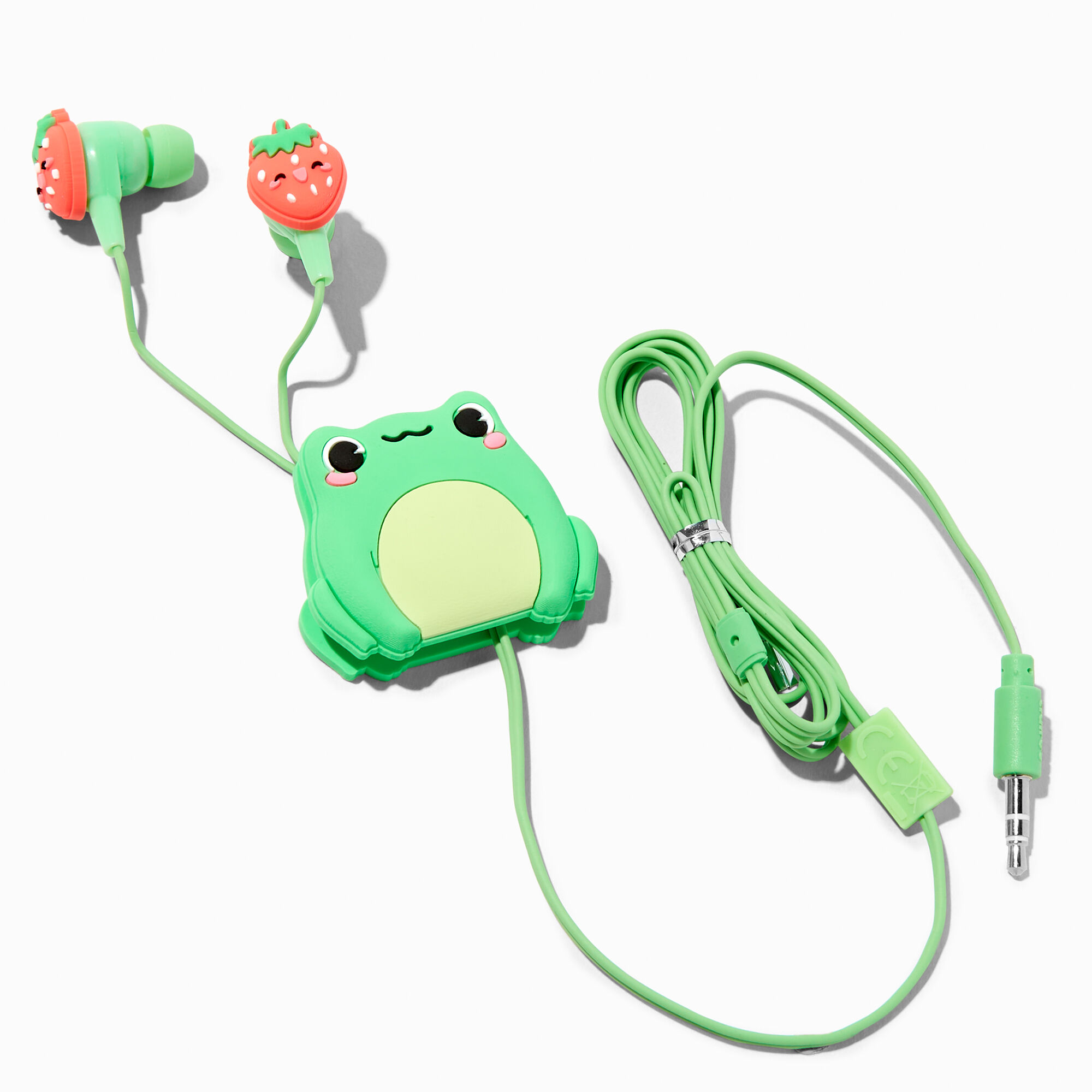 View Claires Frog Strawberries Silicone Earbuds information