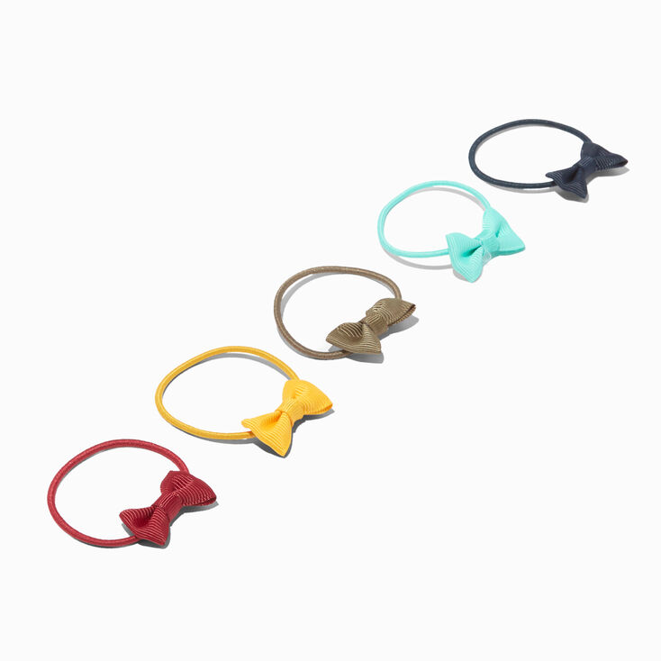 Claire&#39;s Club Jewel Tone Bow Hair Ties - 24 Pack,