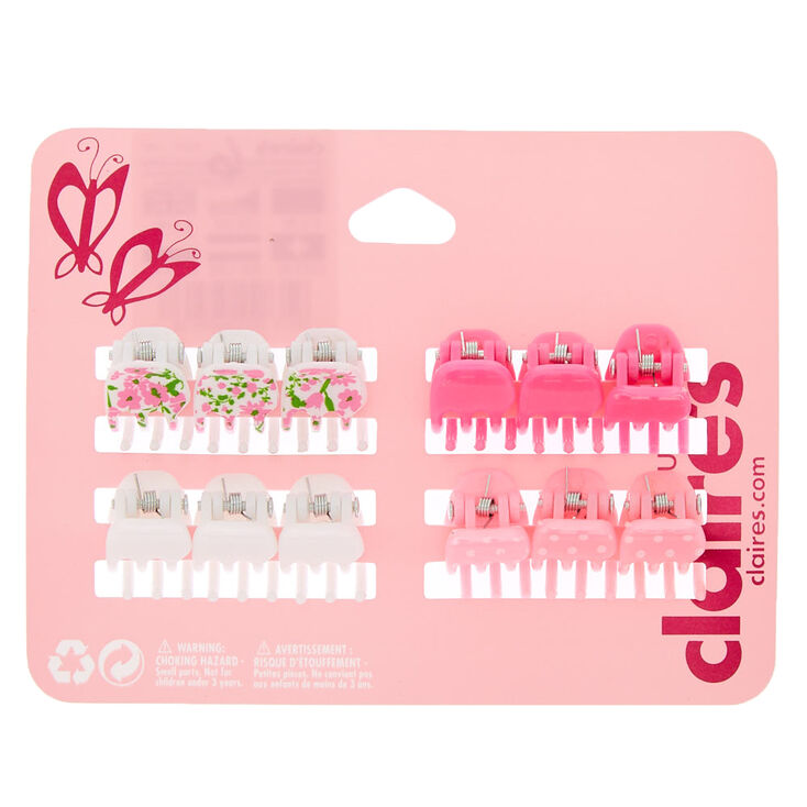 Claire's Lot de 12 mini pinces à cheveux roses du Club Claire's