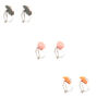 Owl, Fox, &amp; Rose Clip On Earrings - 3 Pack,