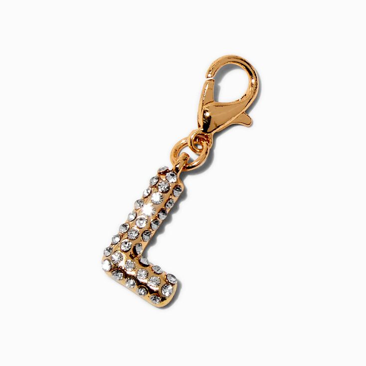 T H E M E x Claire&#39;s Gold-tone L Initial Charm,